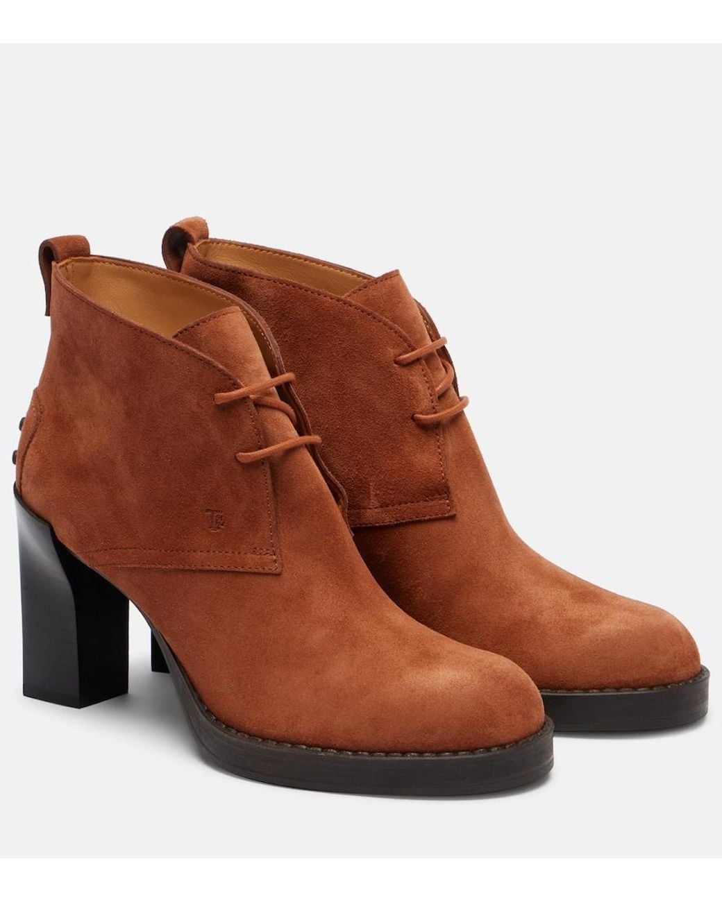 Tod's Brown Bh Bootie 80 Suede Ankle Boots