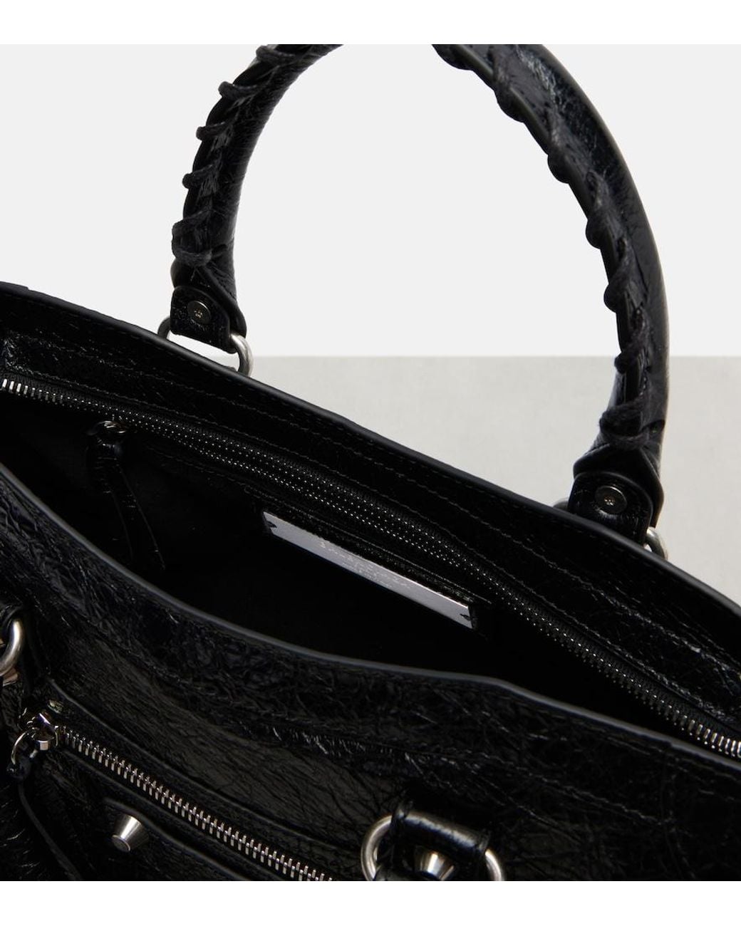 Balenciaga Black Le City Small Leather Top-Handle Bag