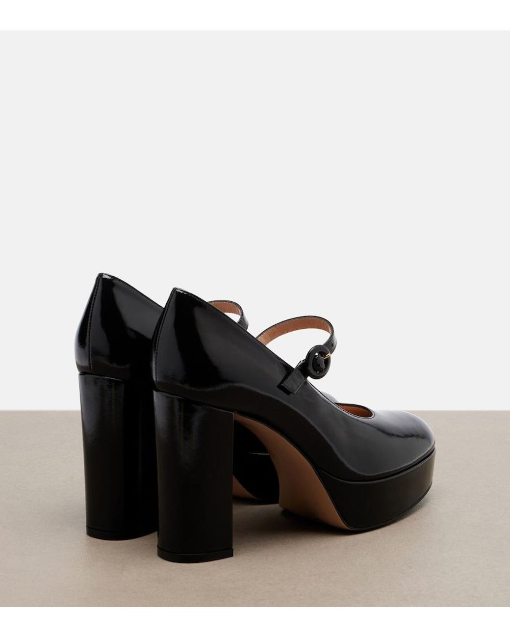 Gianvito Rossi Patent Leather Mary Jane Pumps in Black | Lyst