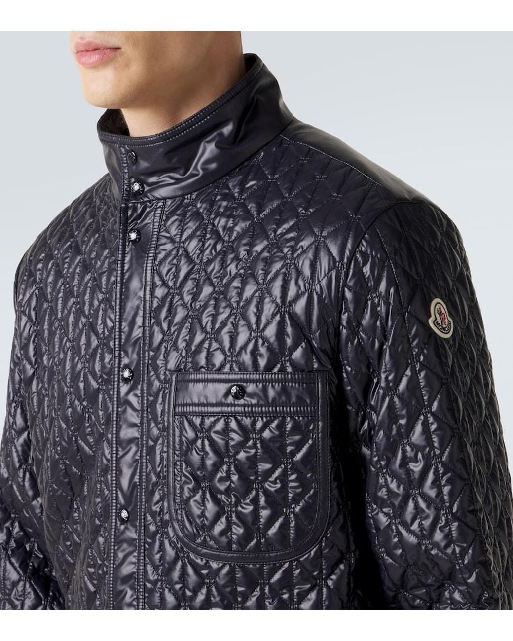 Moncler Blue Quilted Jacket for men