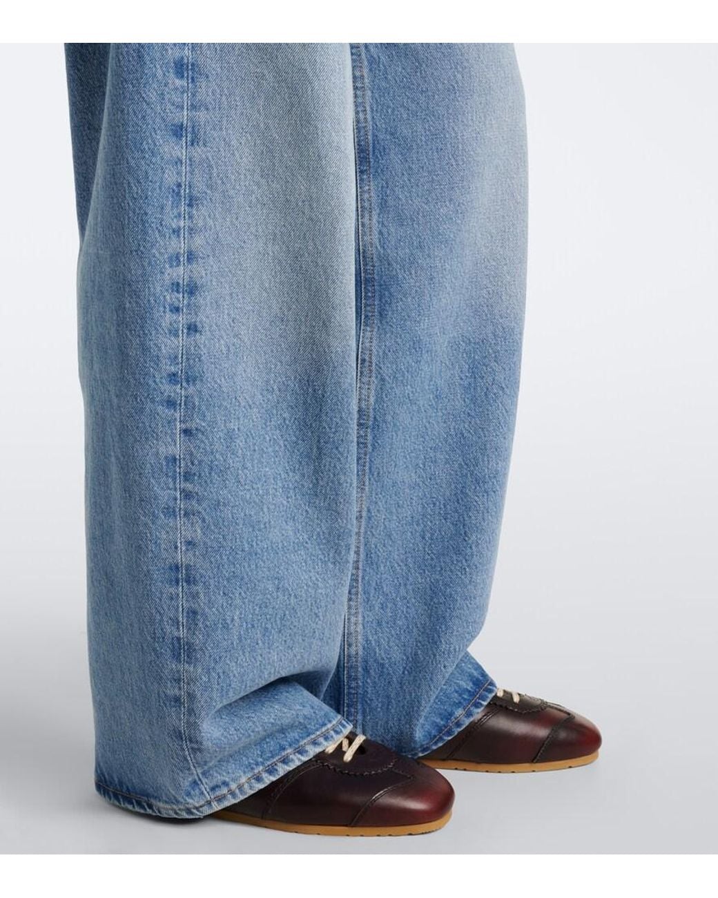 Citizens of Humanity Blue Ayla Faded Wide-Leg Jeans