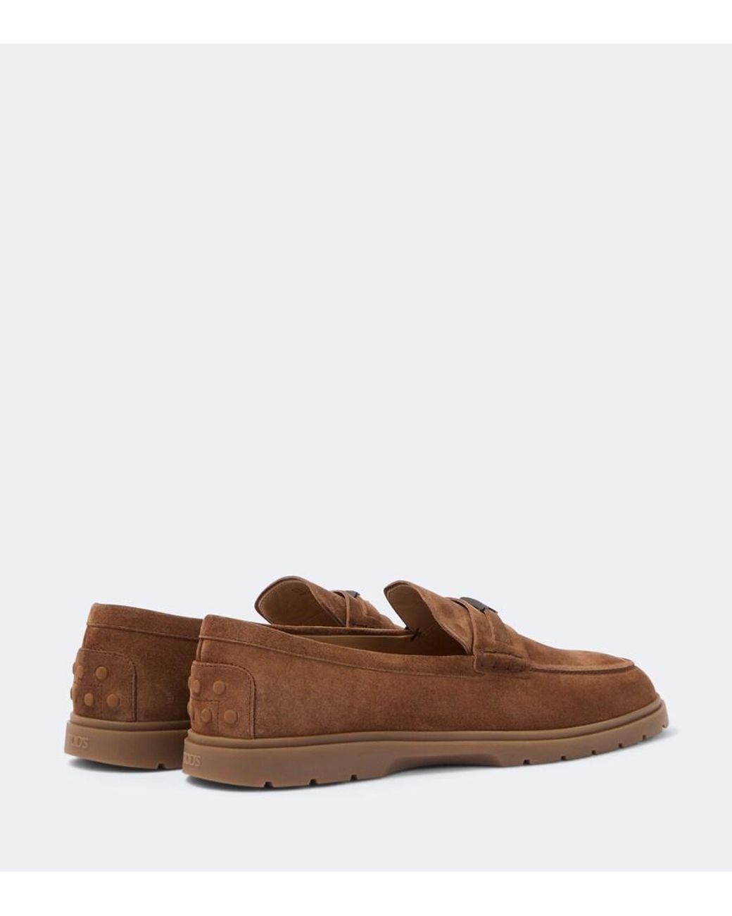 Tod's Brown Suede Penny Loafers for men