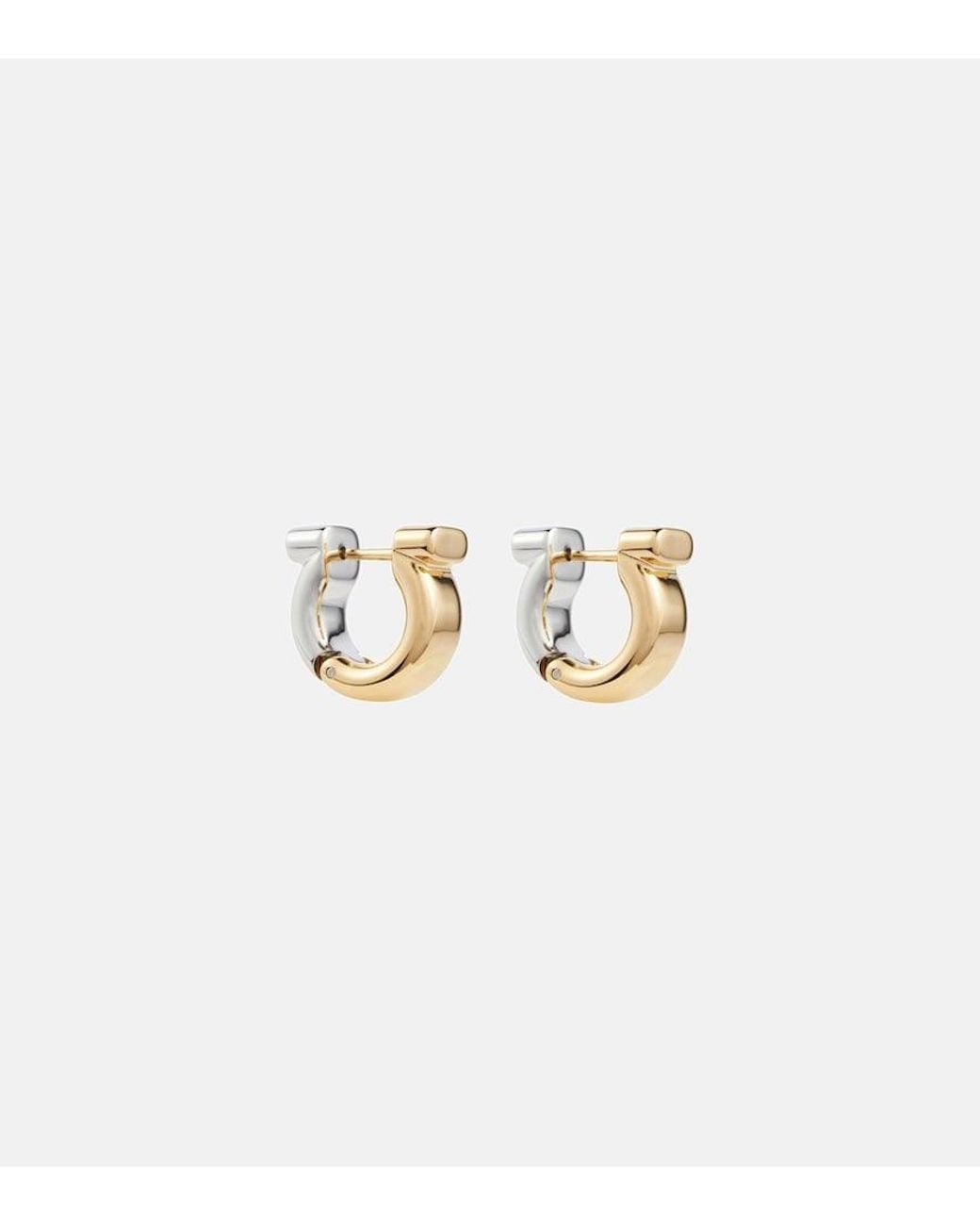 Ferragamo Metallic Gancio Earrings