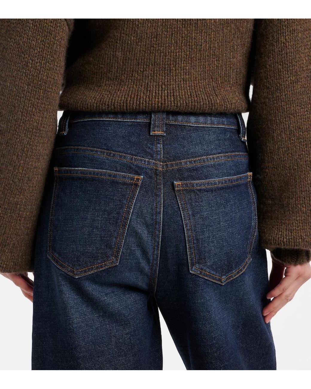 Khaite Blue Dane Wide-Leg Jeans