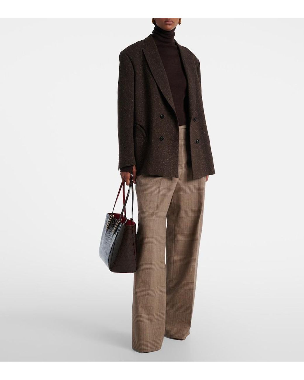 Christian Louboutin Black Cabata Medium Leather Tote Bag