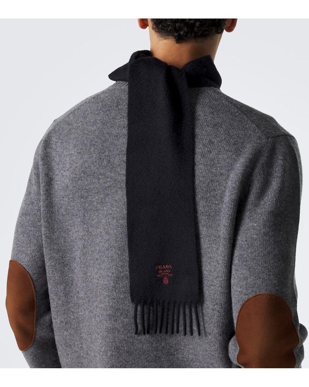 Bufanda De Cachemir Prada de hombre de color Black