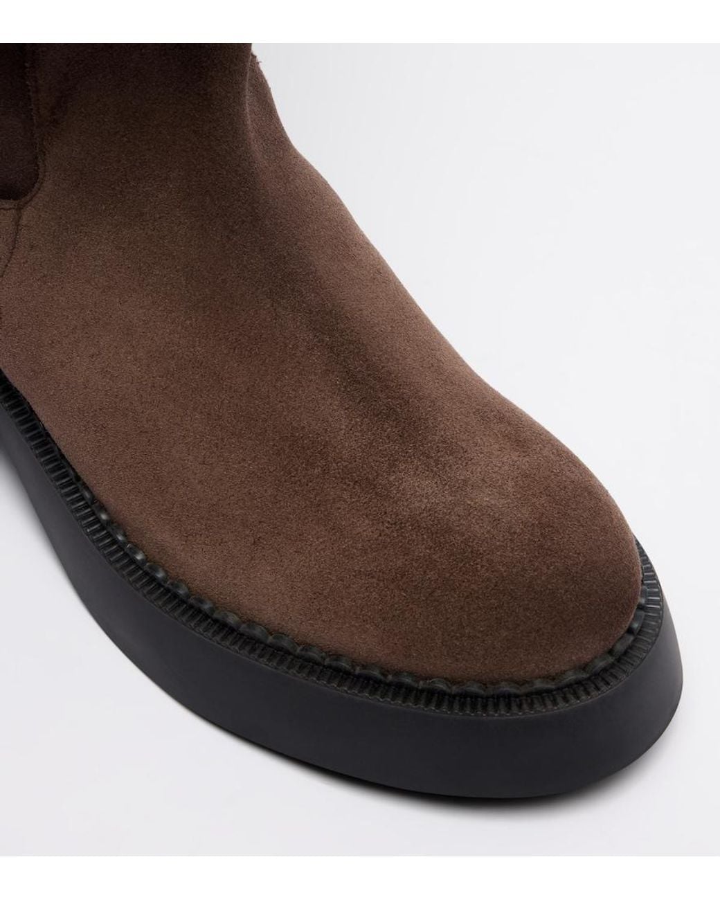 Ferragamo Brown Zaki Shearling-Lined Suede Knee-High Boots