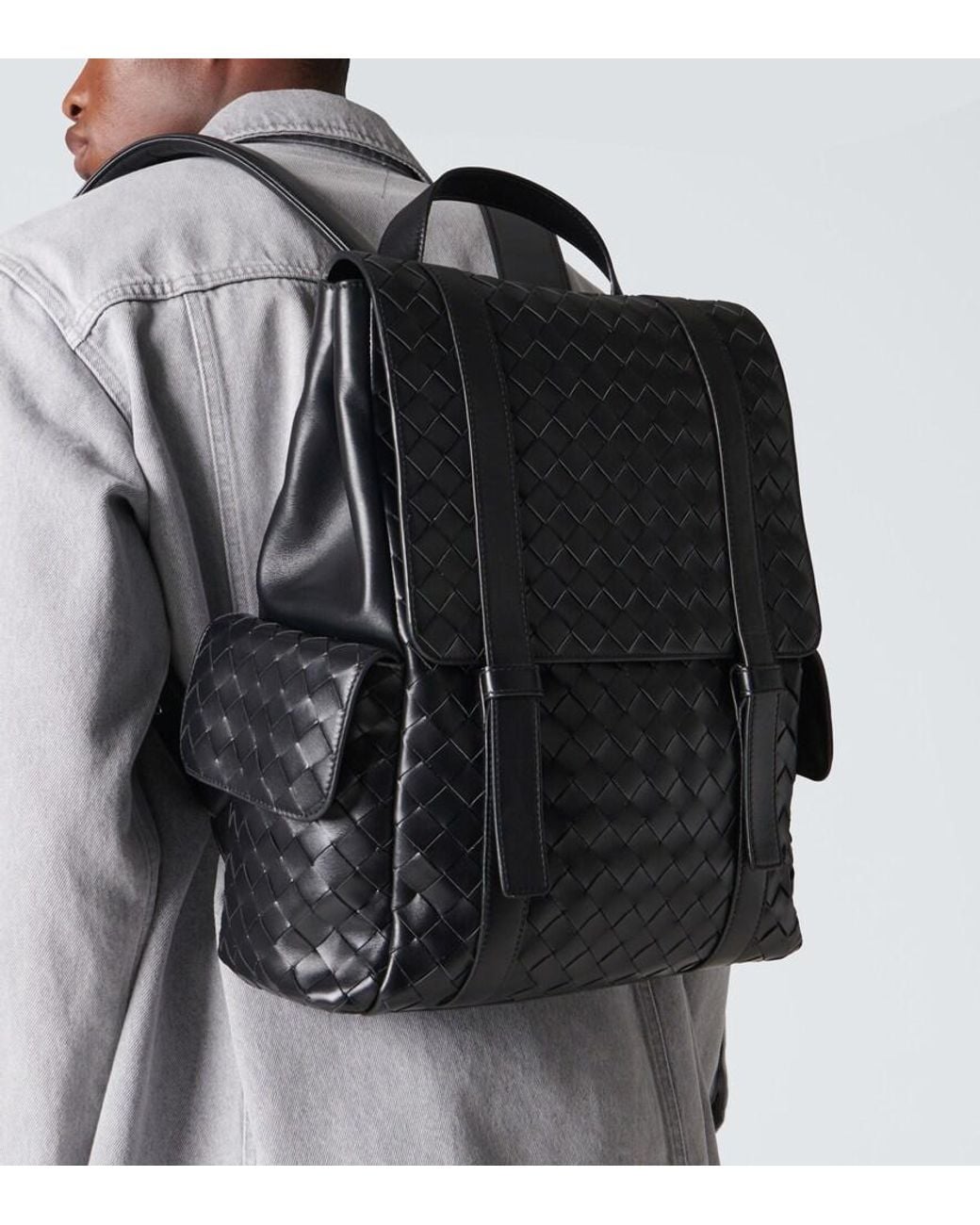 Bottega Veneta Black Back To School Backpack for men