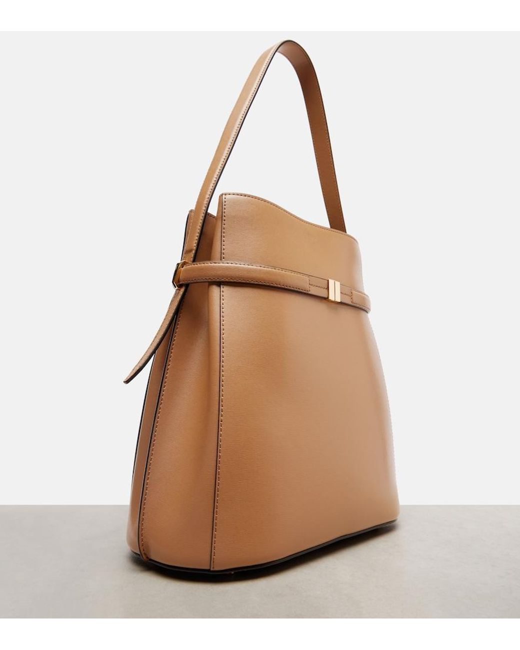 Totême Brown Leather Bucket Bag