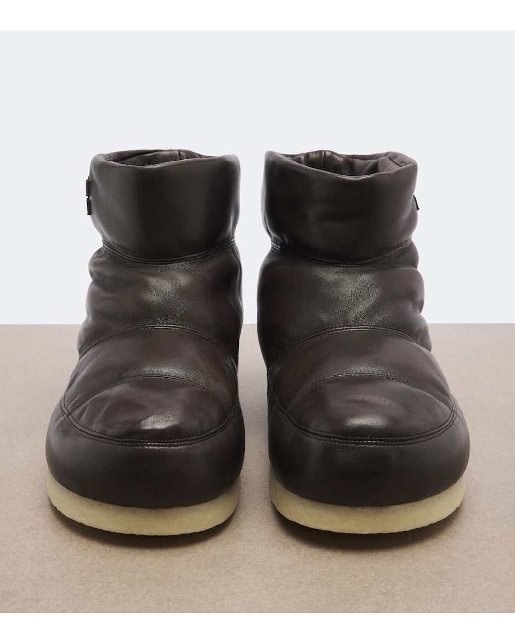 Miu Miu Black Padded Leather Ankle Boots
