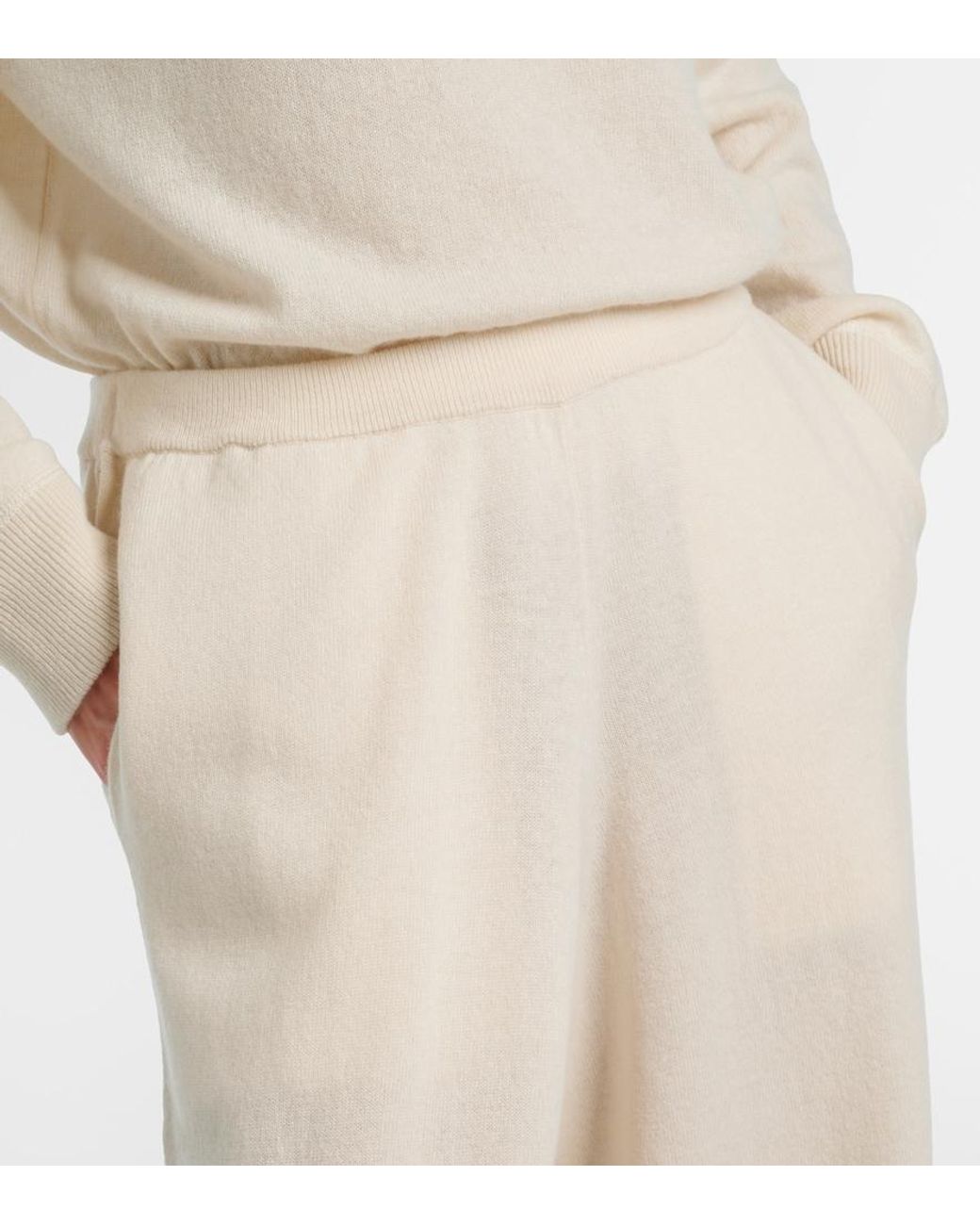Jardin Des Orangers Natural Wool And Cashmere Sweatpants