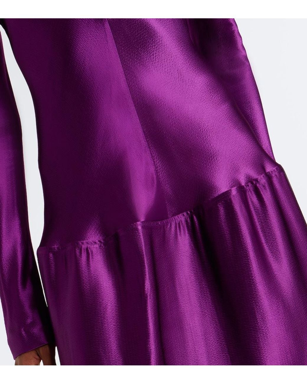 FFORME Purple Satin Maxi Dress