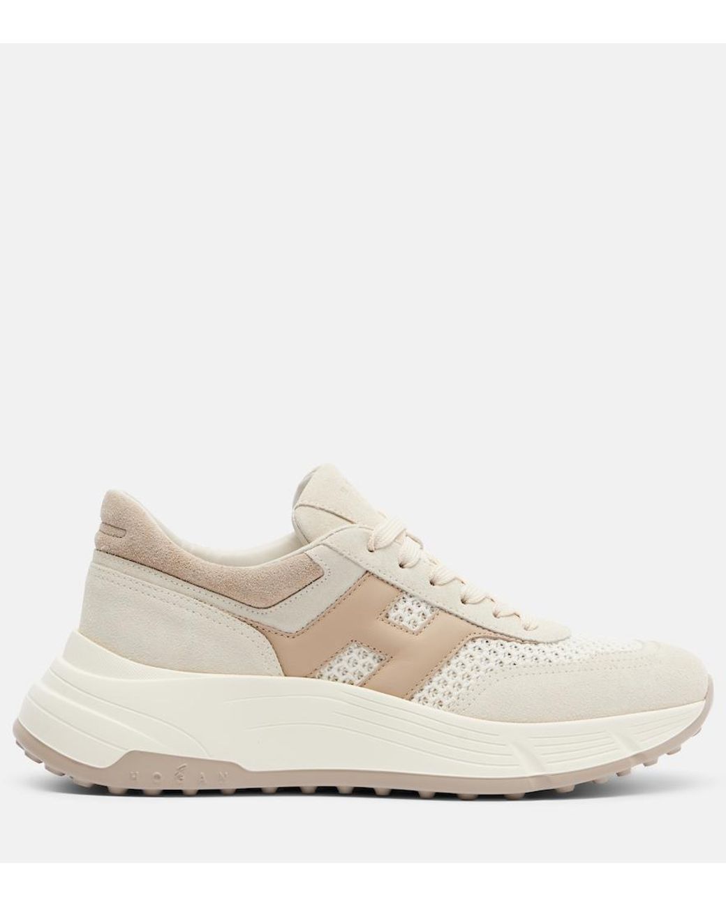 Baskets H669 En Daim Hogan en coloris White