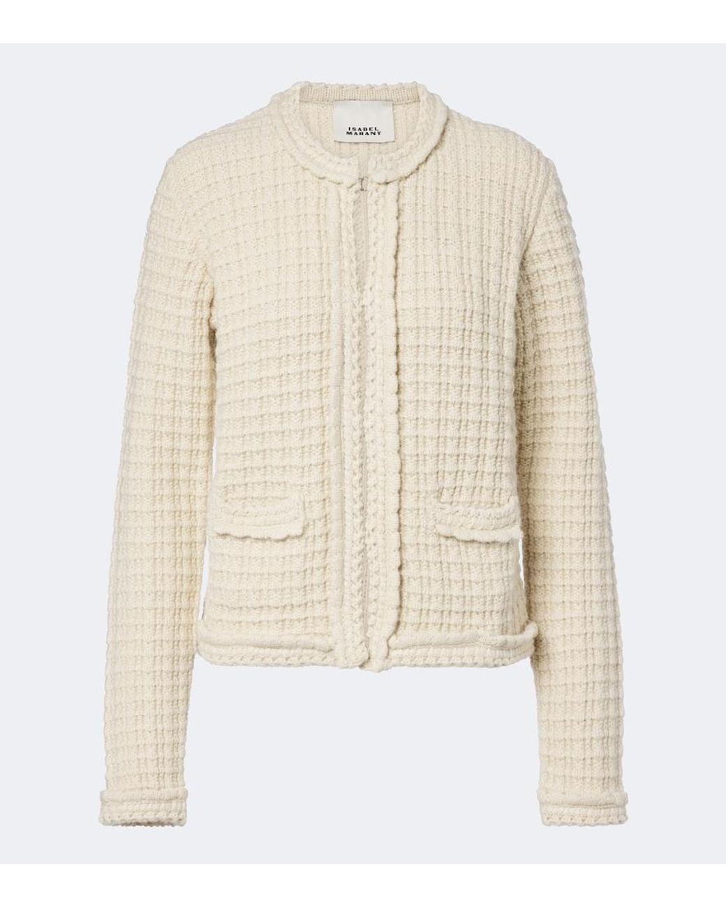 Isabel Marant Natural Hortense Wool And Alpaca Cardigan