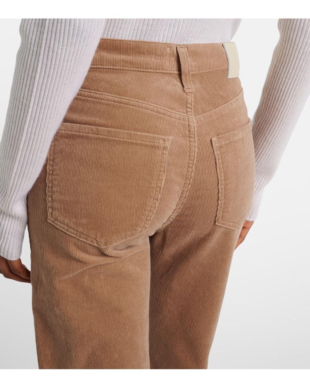 Citizens of Humanity Natural Blaine Cotton Corduroy Straight Pants