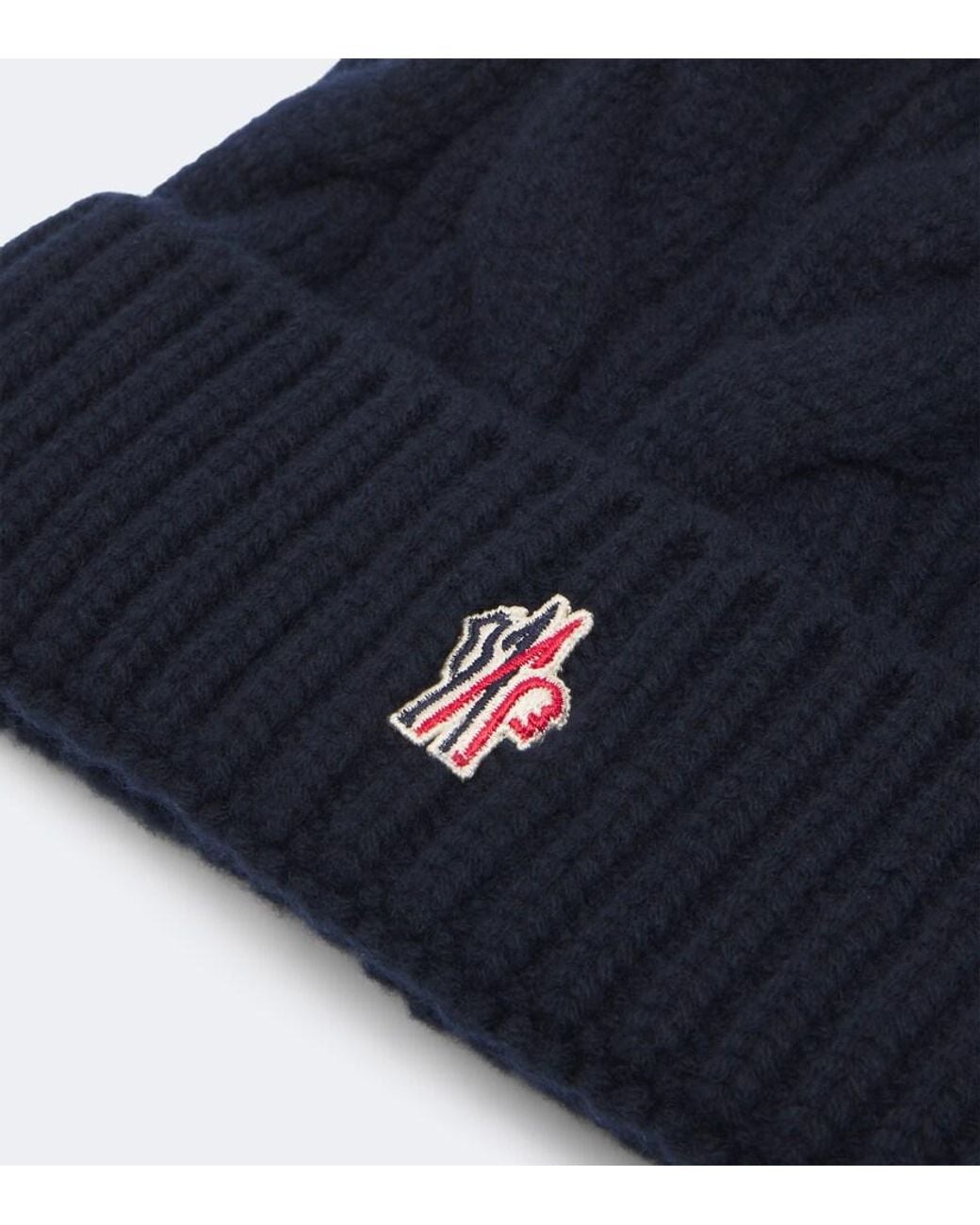Moncler Blue Wool And Cashmere Beanie
