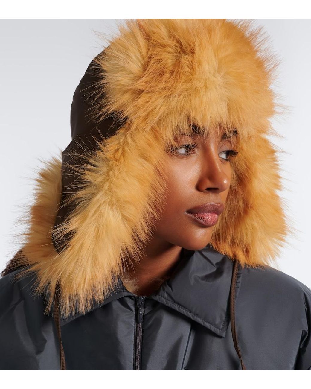 Miu Miu White Technical Aviator Hat