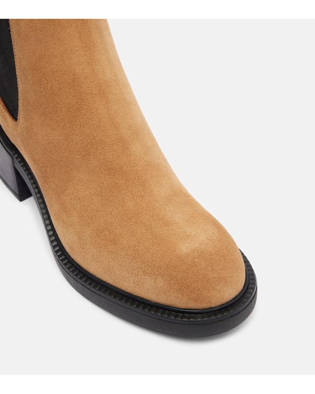 Tod's Brown Suede Chelsea Boots