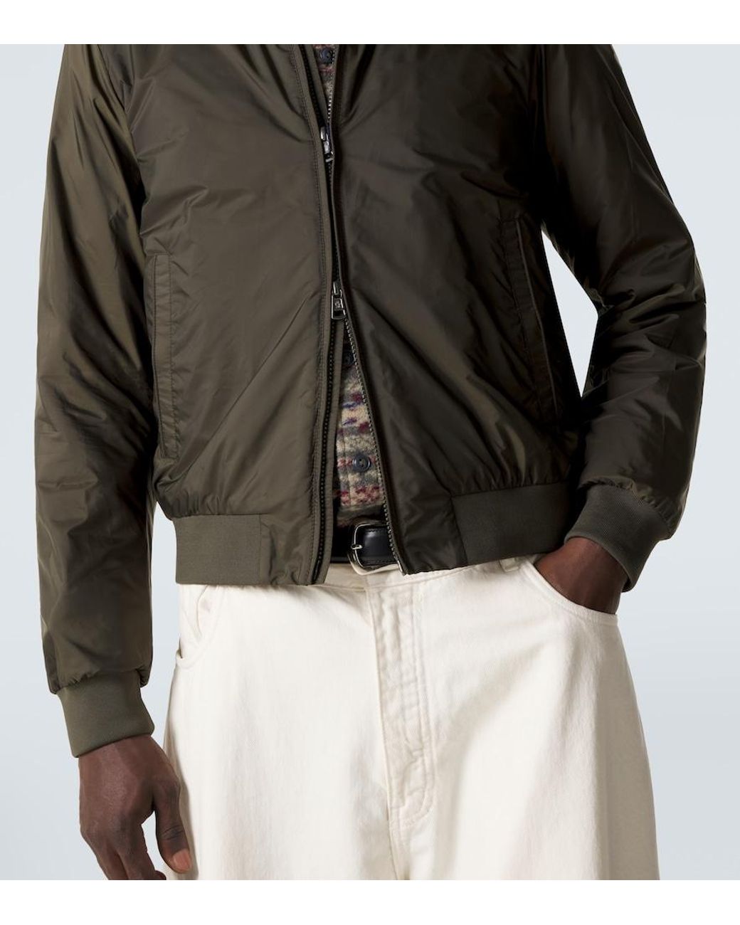 Moncler Green Reppe Bomber Jacket for men