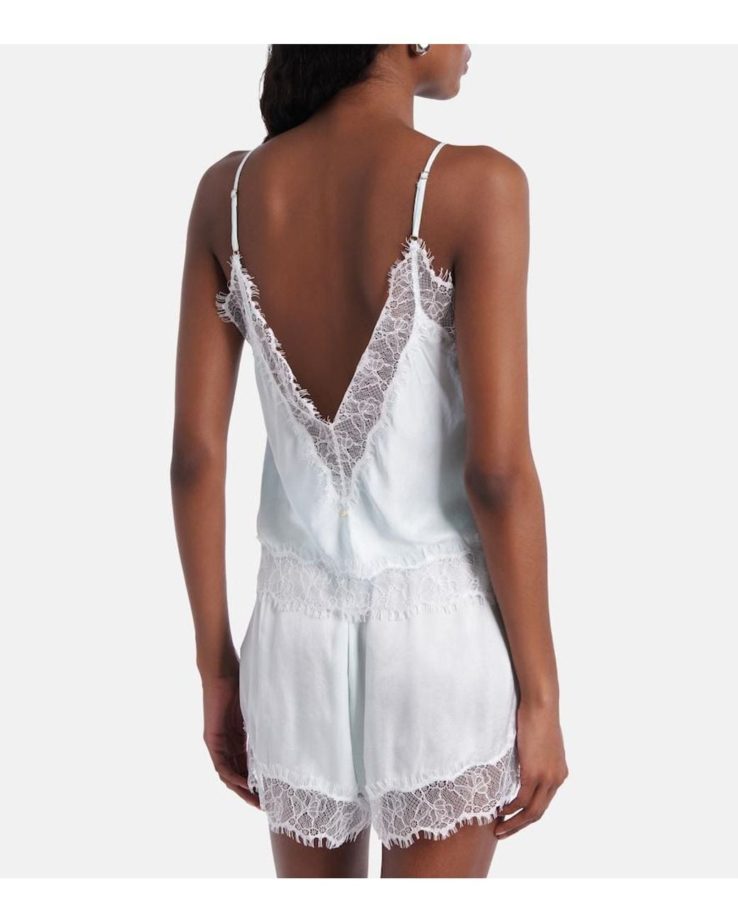 Poupette White Zely Lace-Trimmed Camisole
