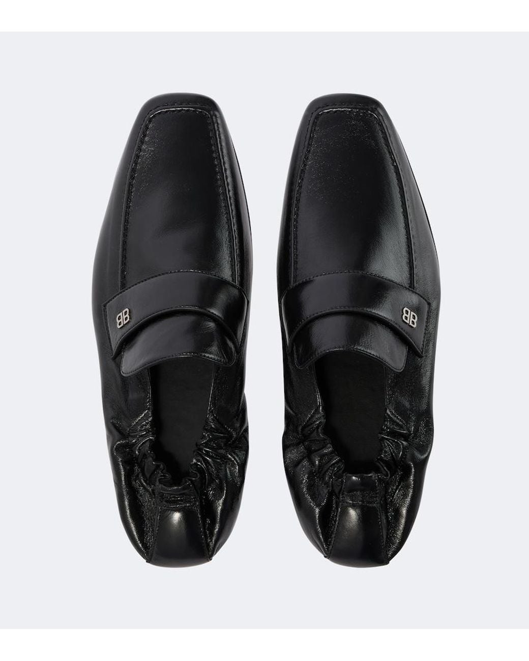 Balenciaga Black Palermo Leather Loafers for men