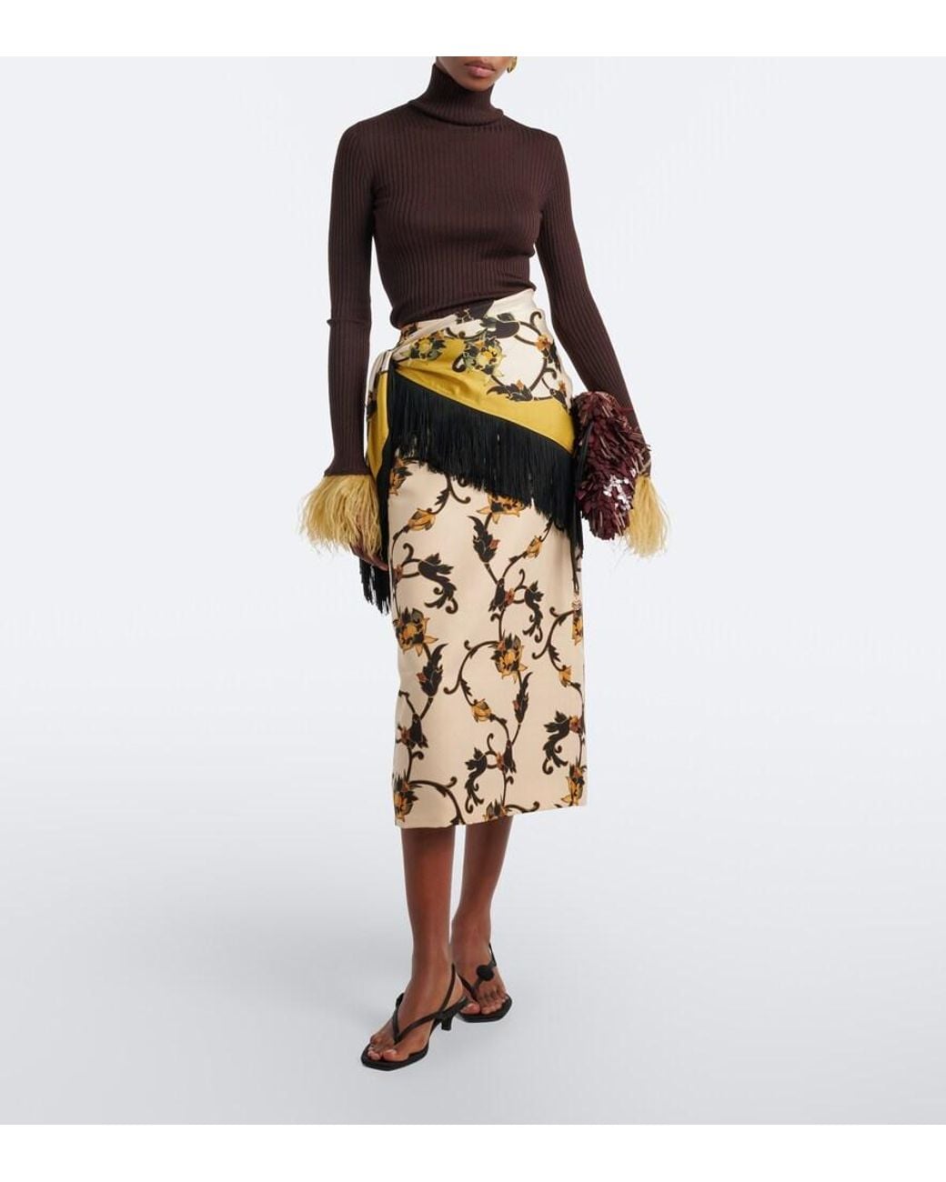 LaDoubleJ Red Dustbag Embellished Pouch