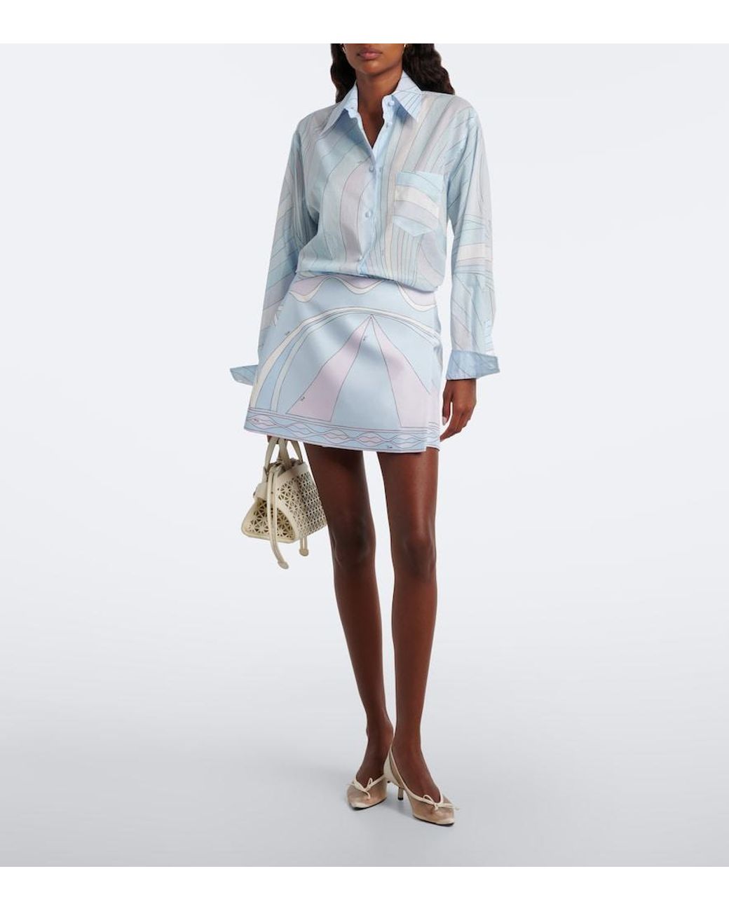 Emilio Pucci Blue Iride Cotton Shirt