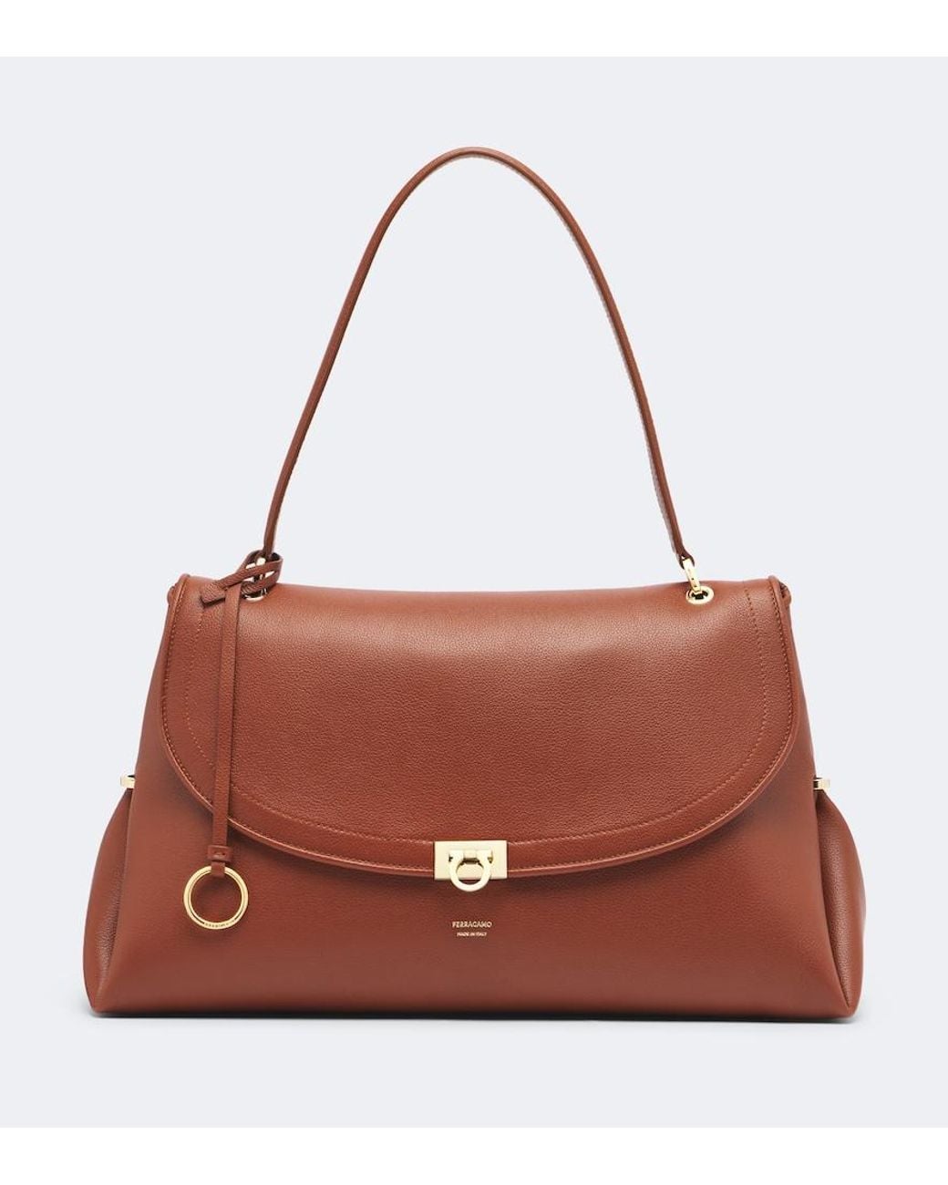 Ferragamo Brown Schultertasche Sofia Large Aus Leder