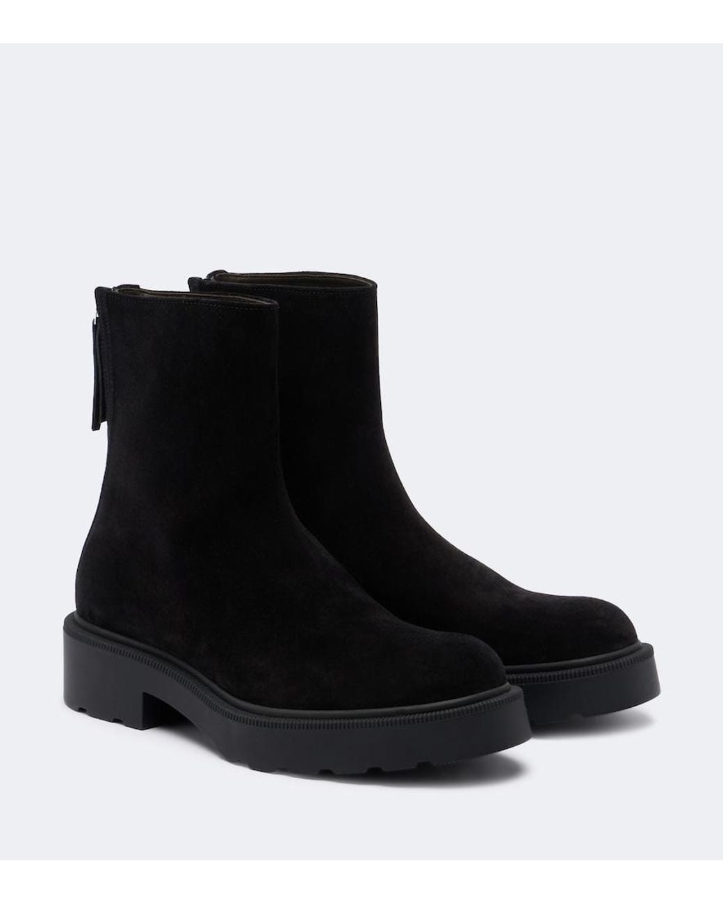The Row Black Nobilis Suede Ankle Boots
