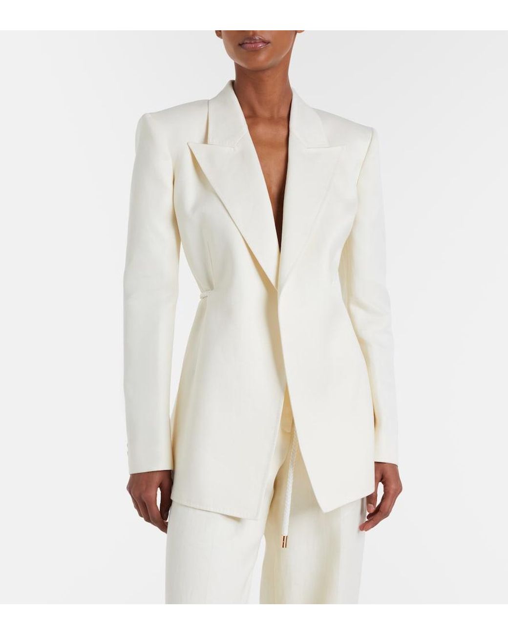 Gabriela Hearst Natural Epona Linen Blazer