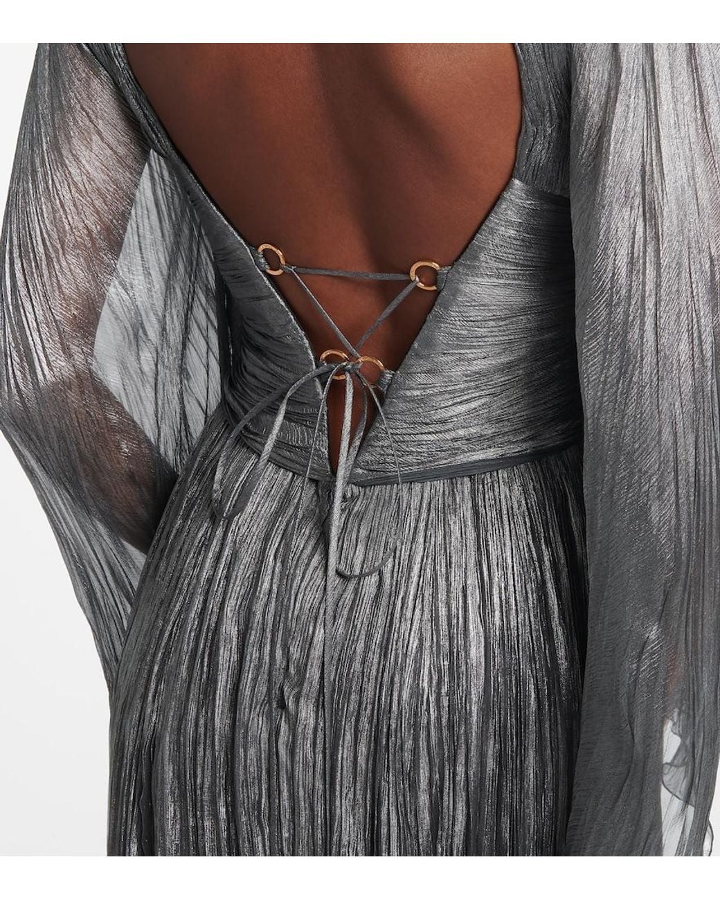 Maria Lucia Hohan Gray Catia Silk Gown