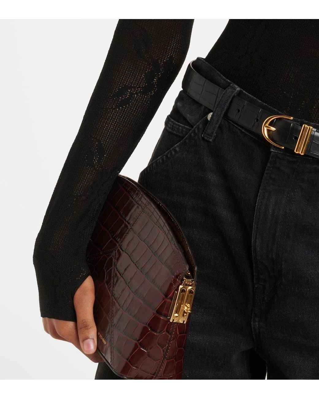 Victoria Beckham Black Backless Bodysuit