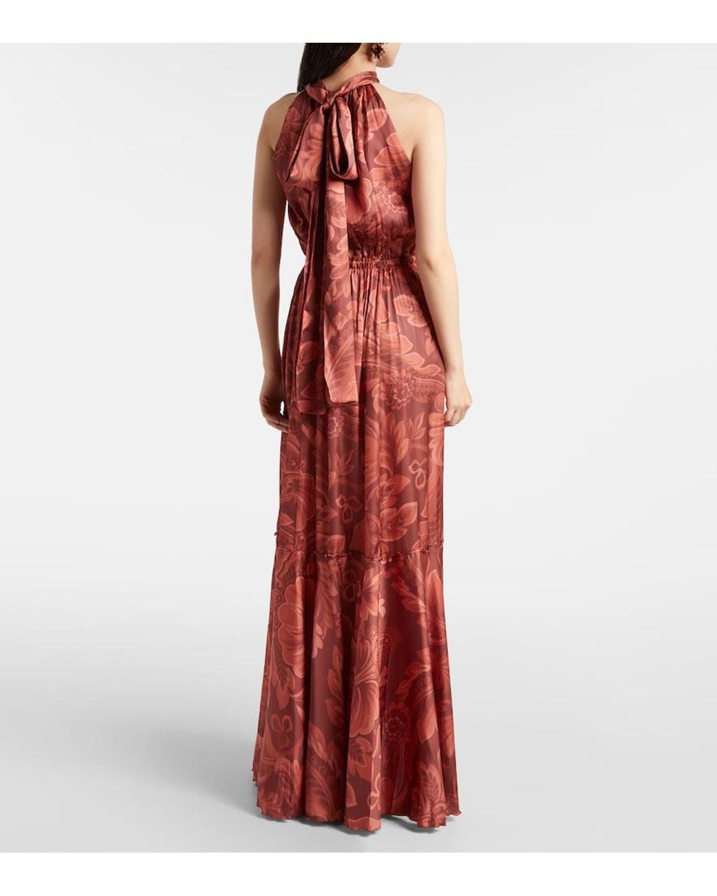 Etro Red Printed Maxi Dress