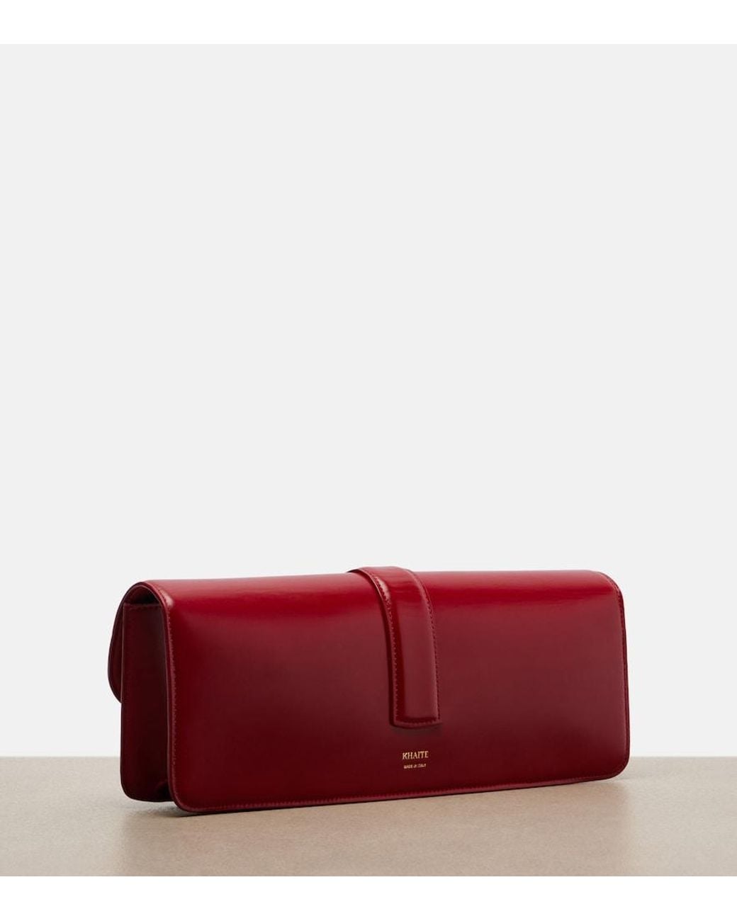 Khaite Red Blake Leather Clutch