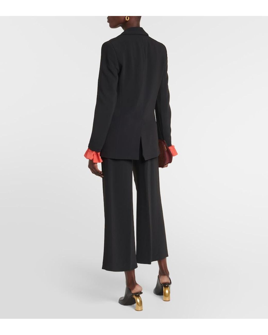 Etro Black Single-Breasted Cady Blazer
