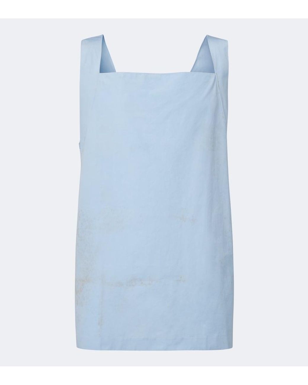 Prada Blue Printed Cotton Top for men