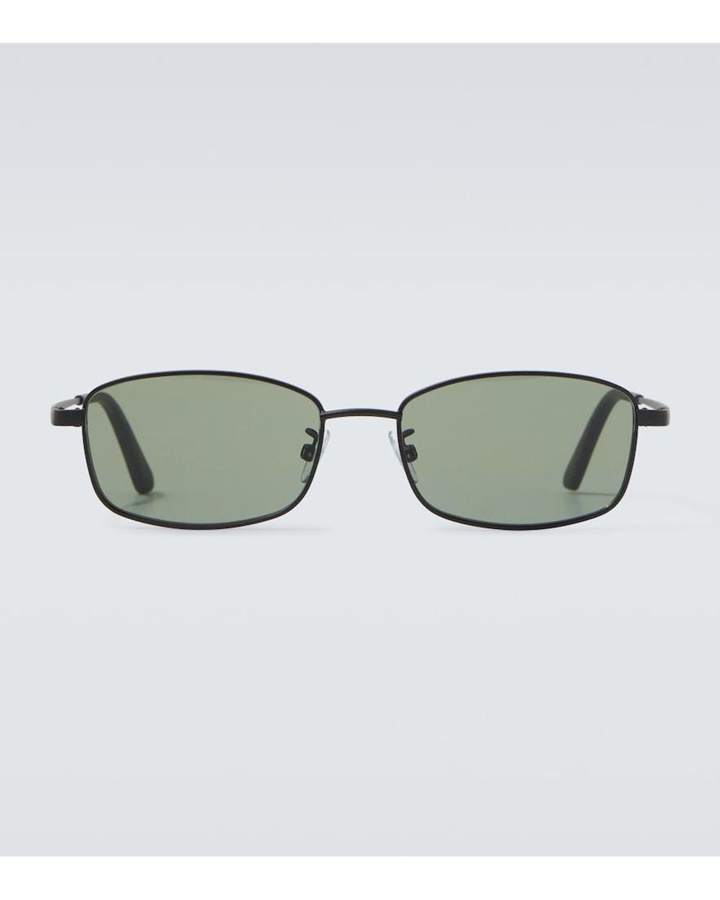 Our Legacy Green Librarian Rectangle Sunglasses for men