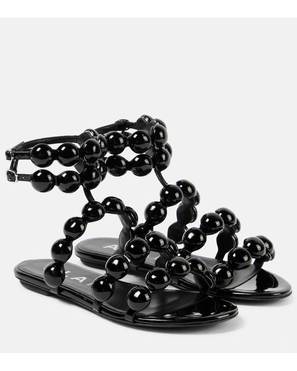 Alaïa Black Sphere Leather Sandals