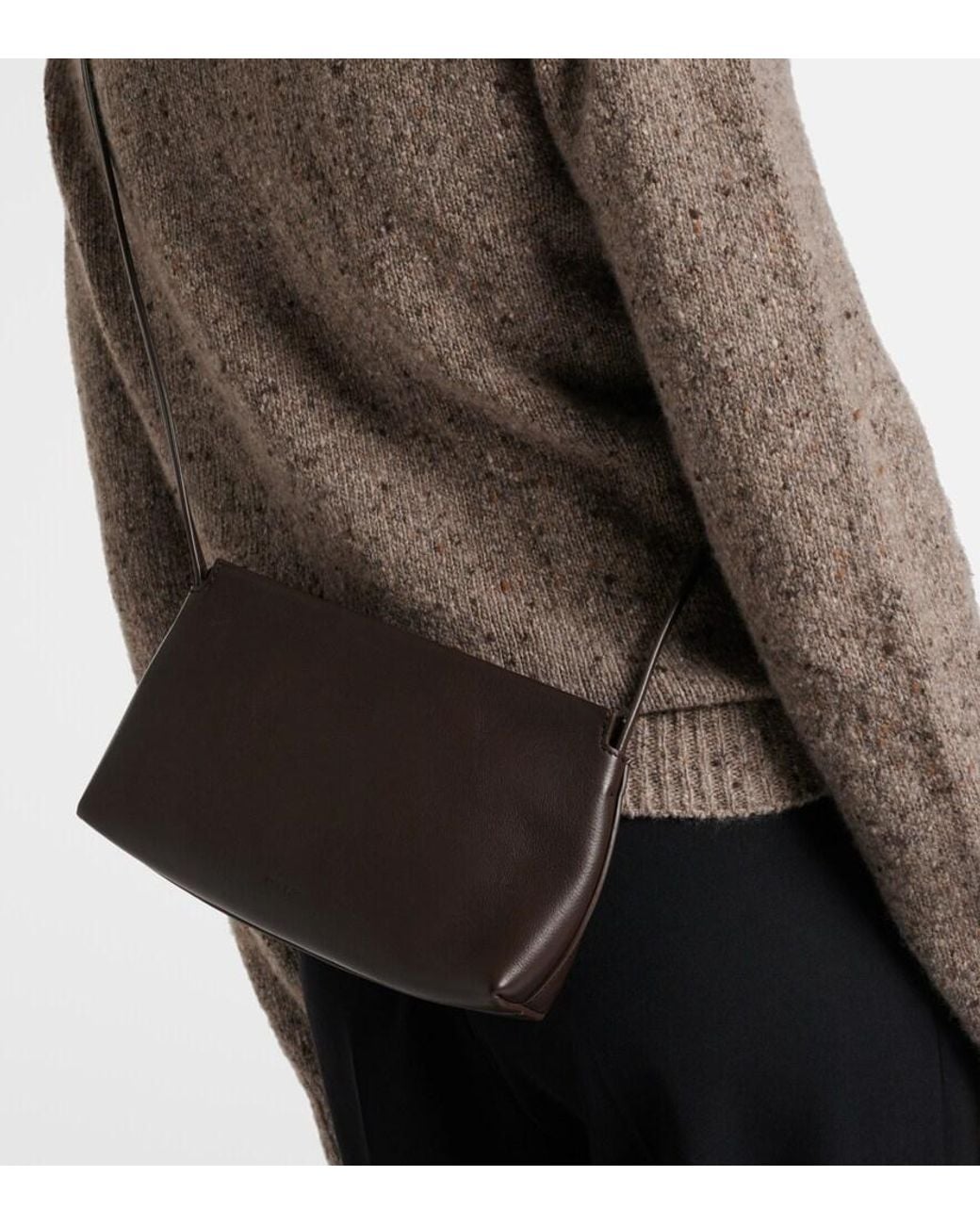 The Row Gray Schultertasche Rene Aus Leder