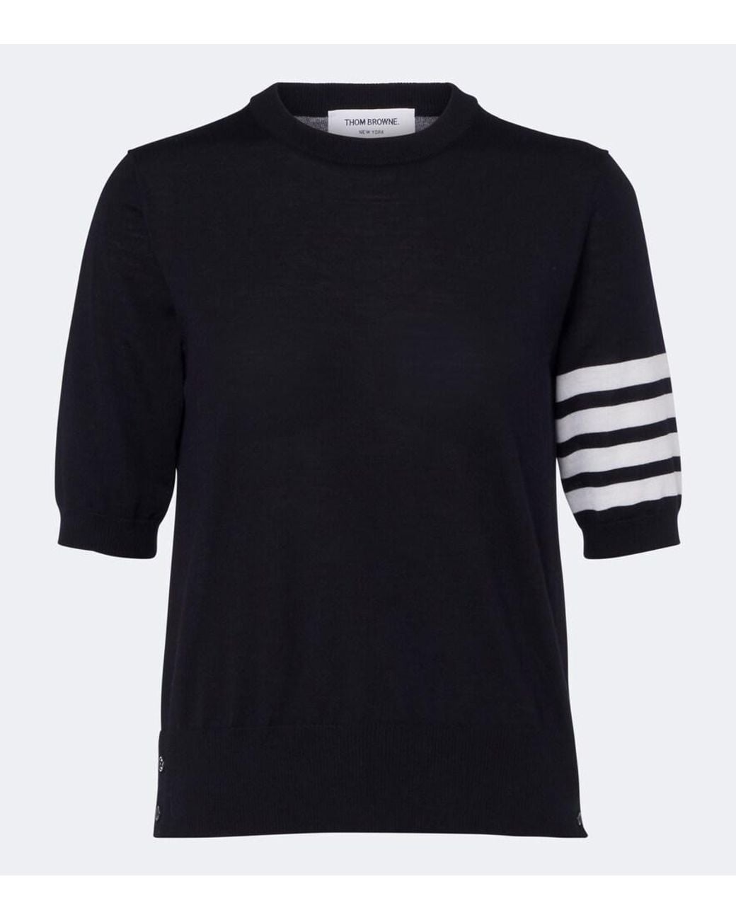 Thom Browne Black 4-Bar Wool Sweater