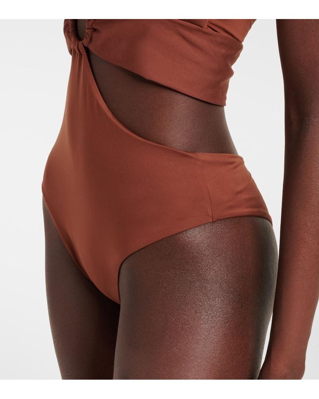 Max Mara Brown Cleopatra Cutout Swimsuit