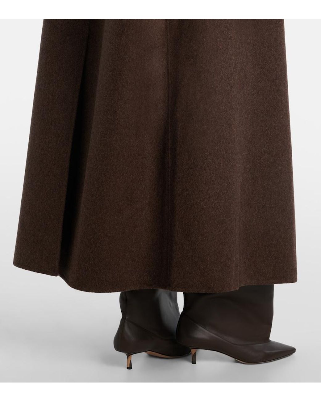 Frankie Shop Brown Leroy Wool-Blend Coat
