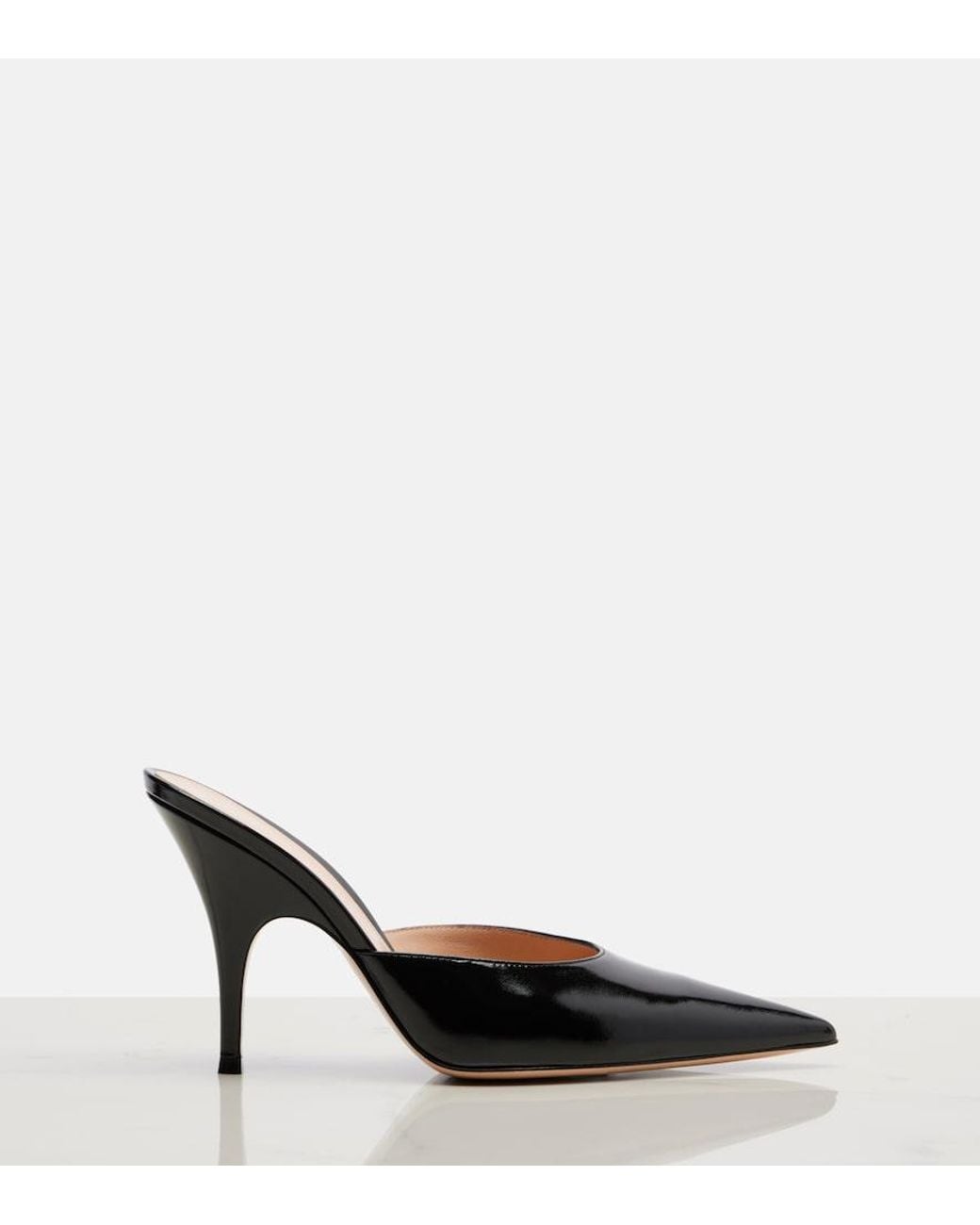 Gianvito Rossi Black Leather Mules