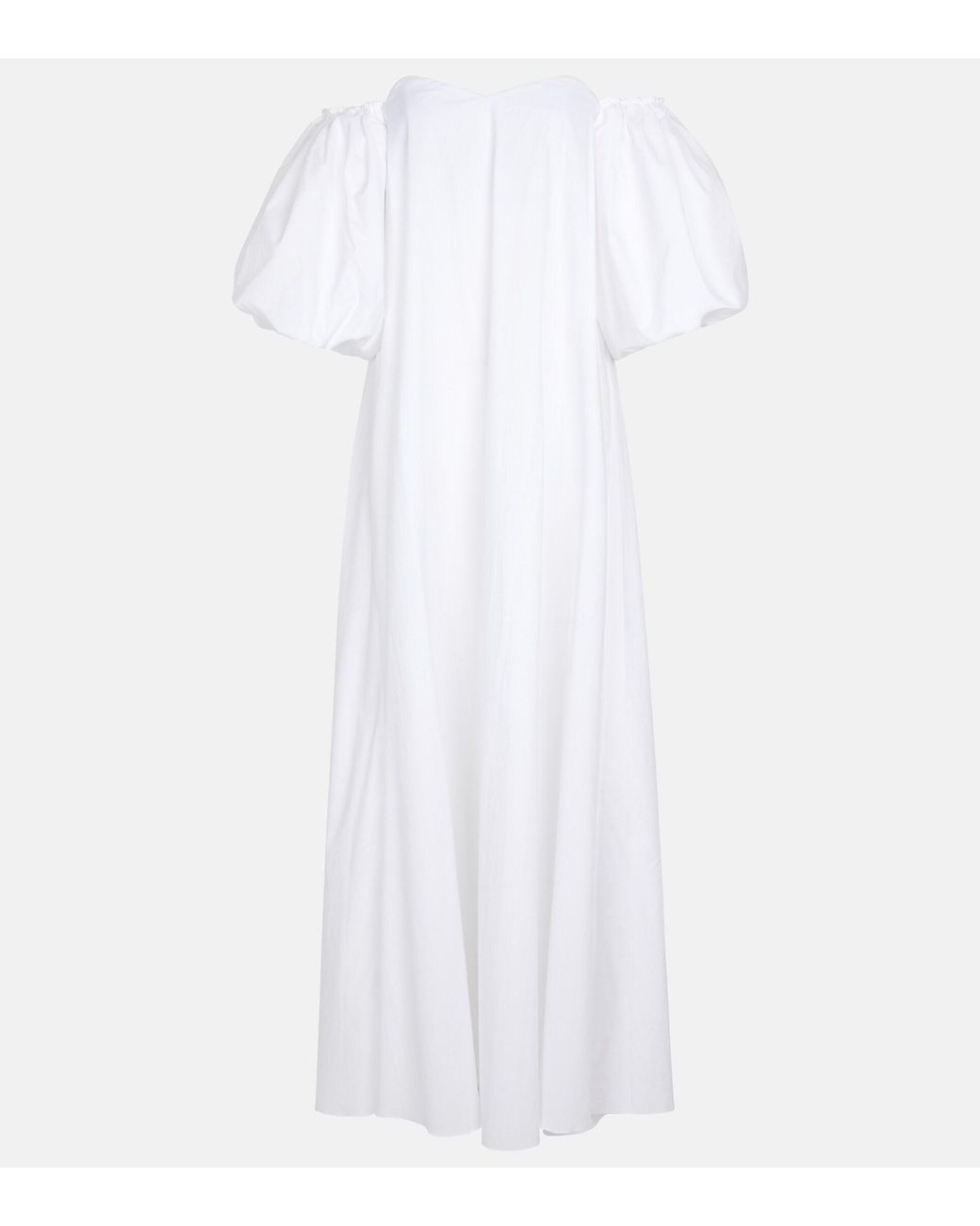 Caroline Constas Palmer Cotton-blend Poplin Maxi Dress in White | Lyst
