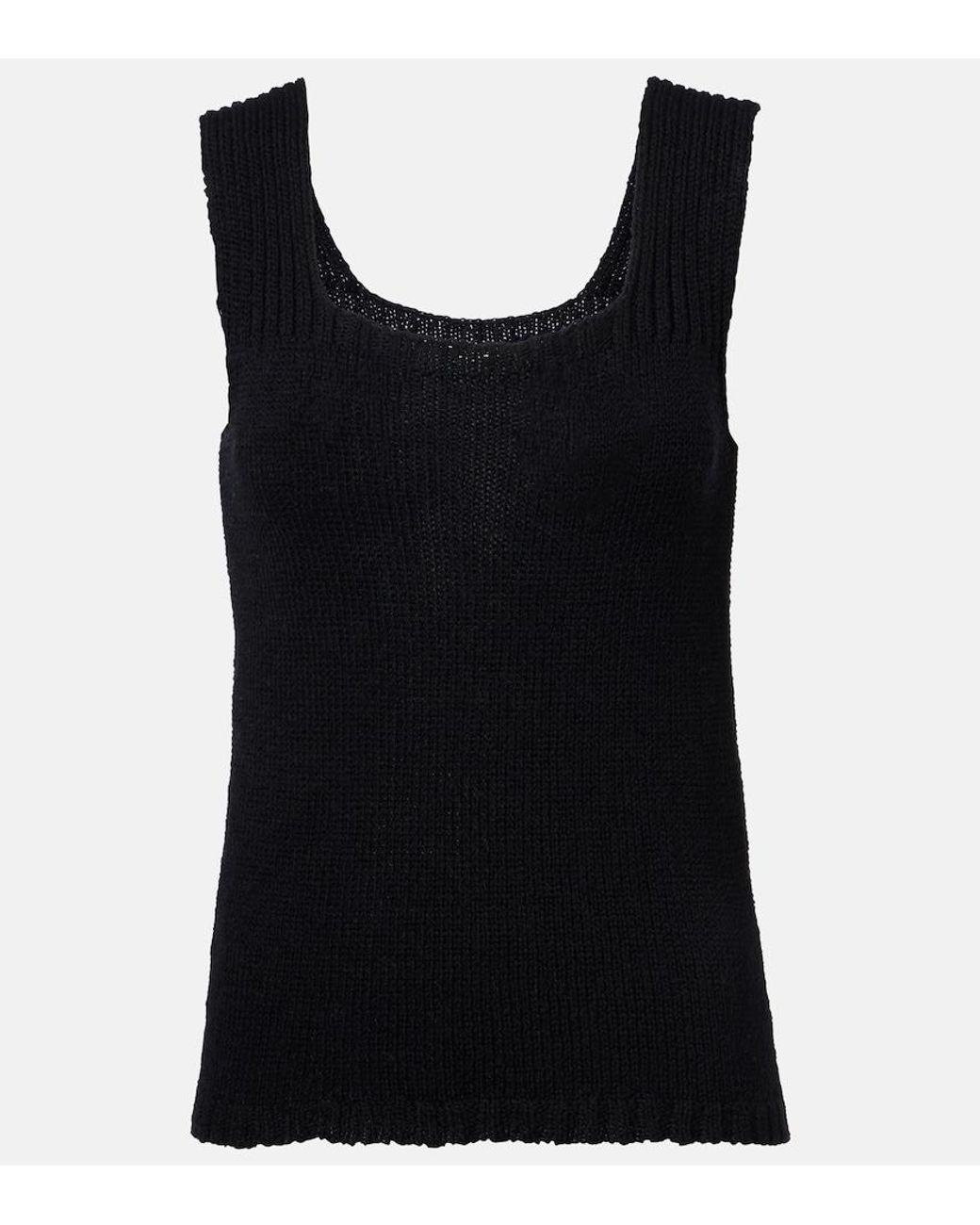 Khaite Black Wil Knitted Cotton Top