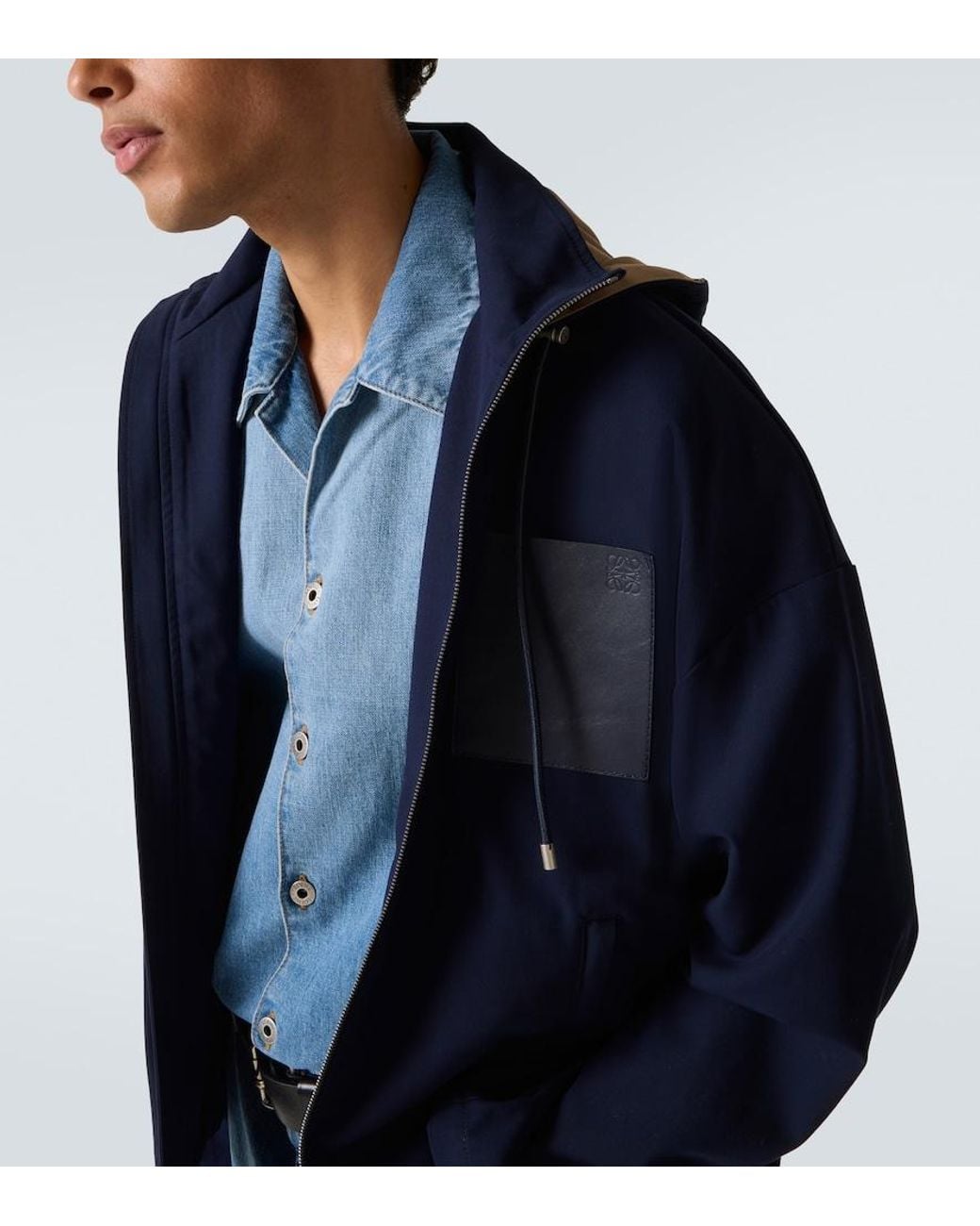 Loewe Blue Hooded Jacket for men