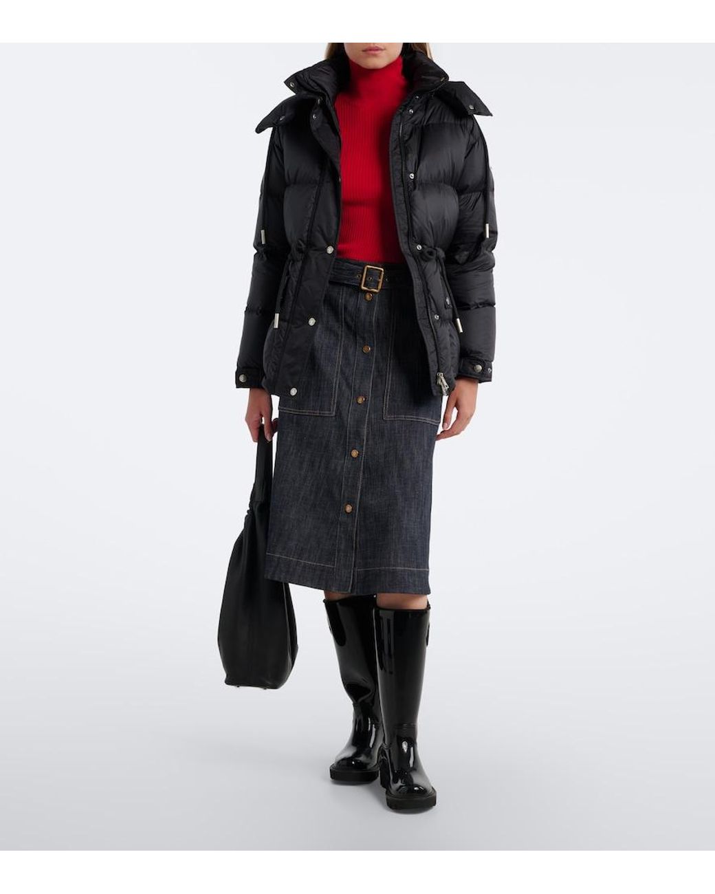 Moncler Black Sesie Quilted Down Jacket