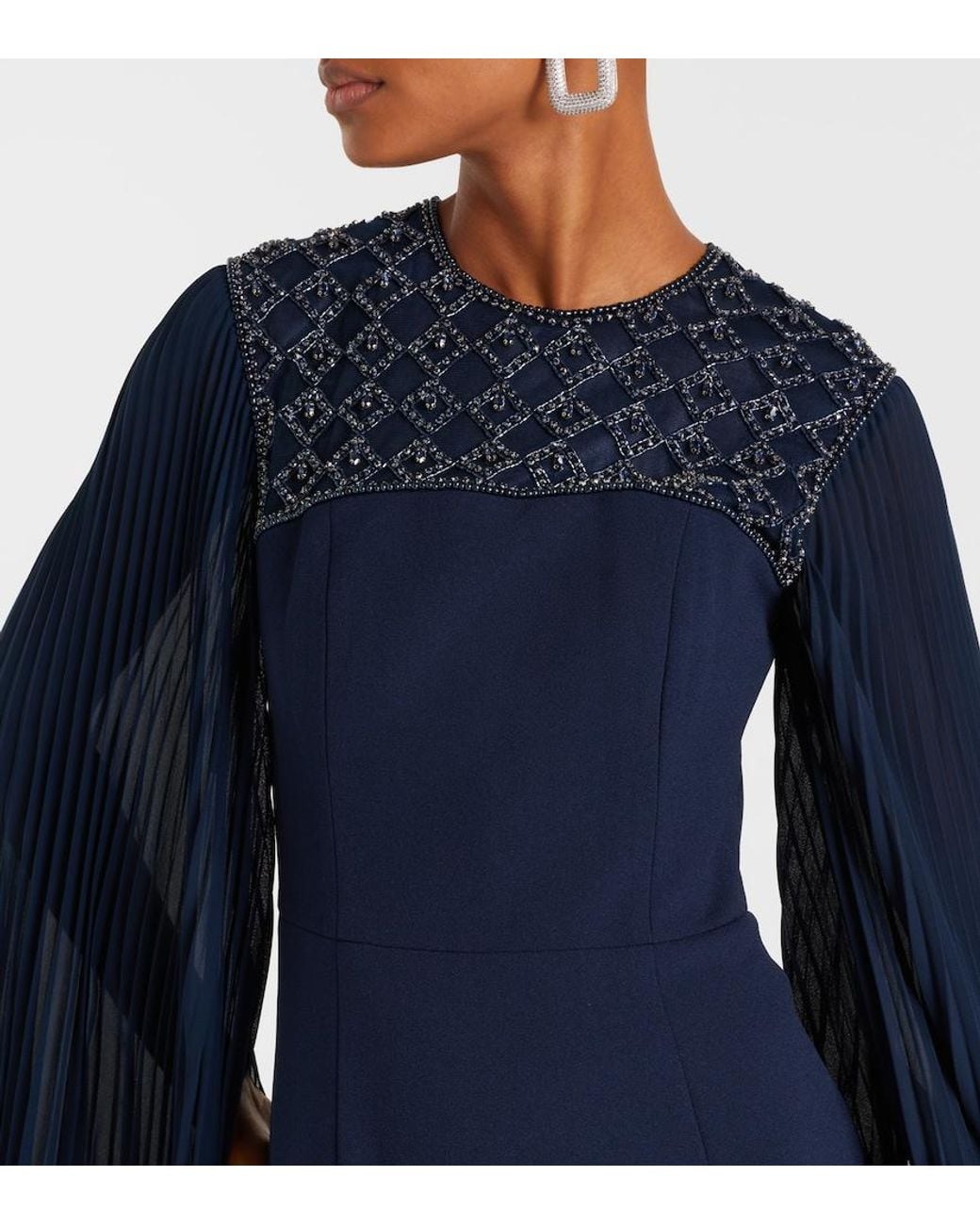 Rebecca Vallance Blue Memphis Embellished Gown