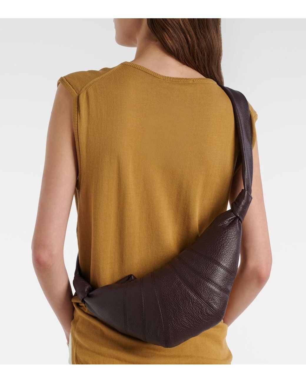 Lemaire Metallic Croissant Small Leather Bag