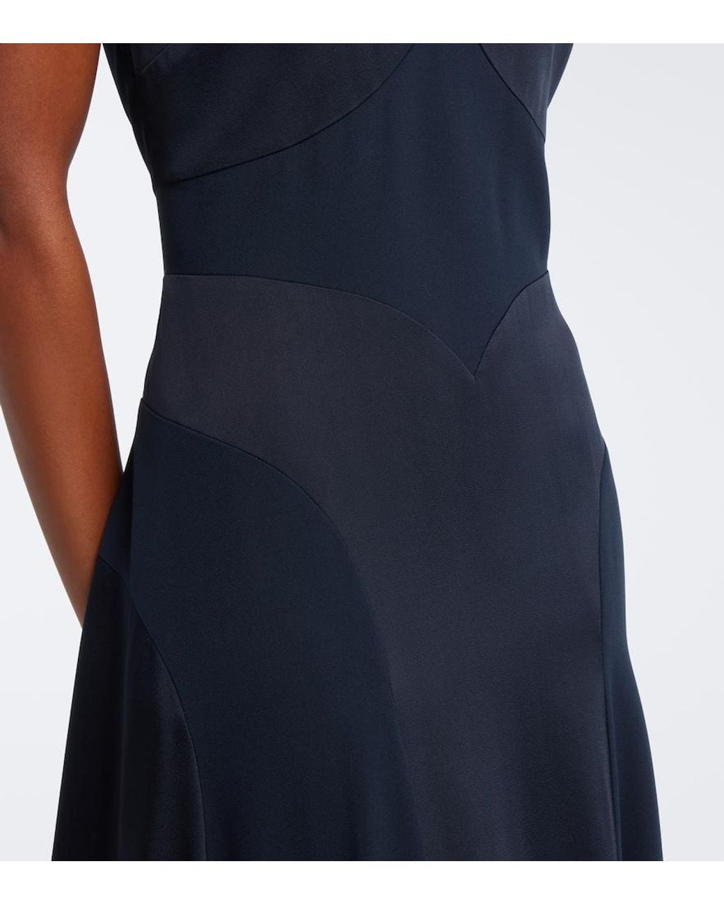 Versace Blue Medusa Satin Gown
